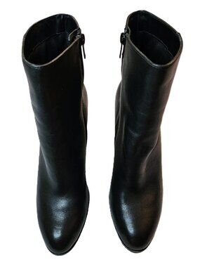 ALDO Black Lug-Sole Block/Chunky Heel Ankle Boots Size 10